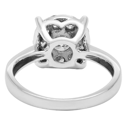 Exclusive 18K White Gold 0.85 Carat Diamond Ring — 3.5 — Back View