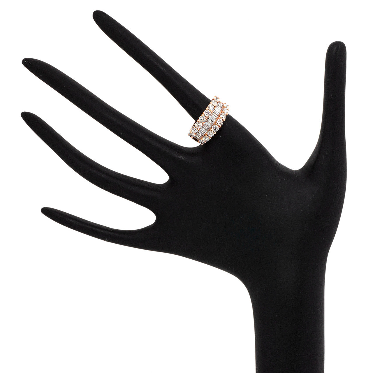Exclusive 18K Rose Gold 2.72 Carat Diamond Ring — 5.75 — Back View