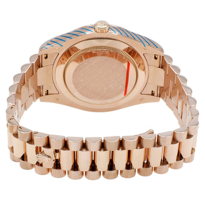 Exclusive Rolex 18K Everose Gold Day-Date II 218235 — Side View