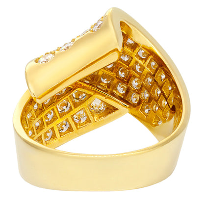 Exclusive 18K Gold 2.65 Carat Pave Diamond Ring — Back View