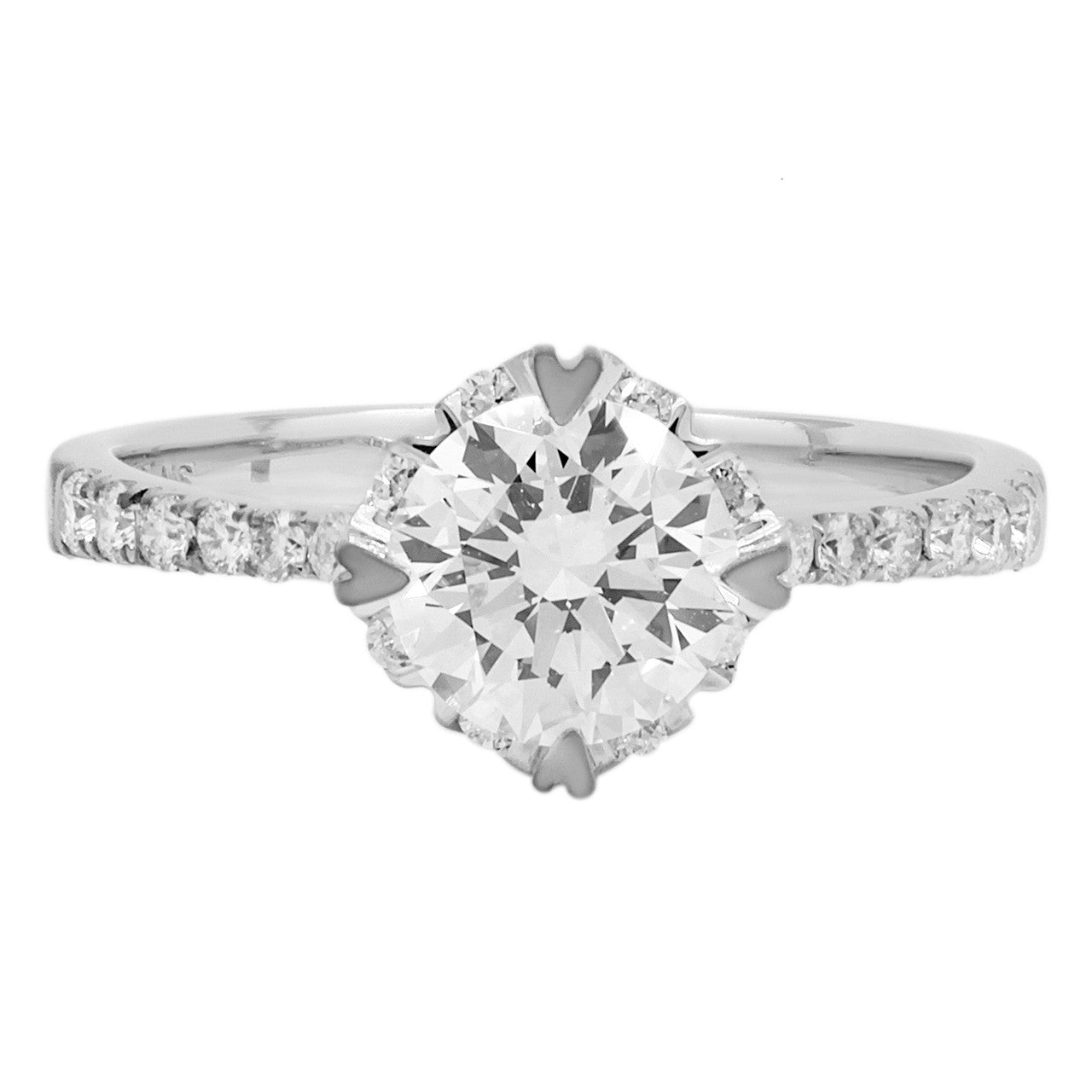 Exclusive 18K White Gold 1.01 Carat Diamond Ring — 5 — Front View