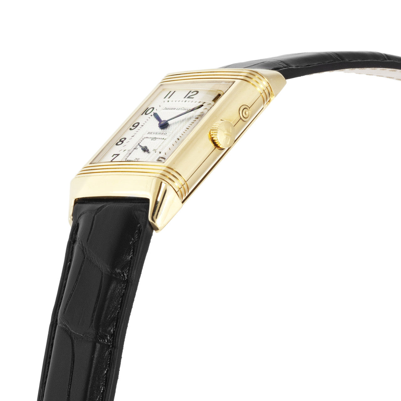 Exclusive Jaeger-LeCoultre 18K Yellow Gold Reverso Duoface Day & Night 270.1.54 — Side View
