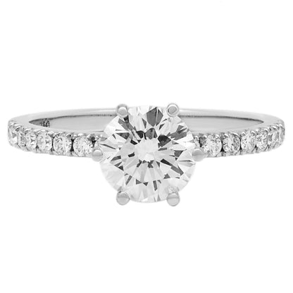 Exclusive 18K White Gold 1.05 Carat Diamond Ring — 4.5 — Front View