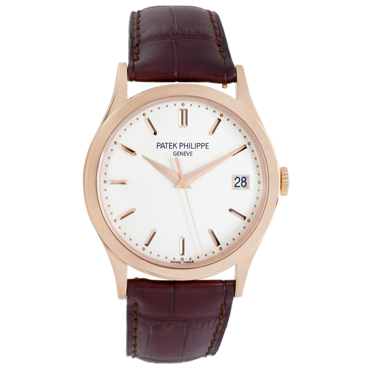 Exclusive Patek Philippe 18K Rose Gold Calatrava 5296R-010 — Front View