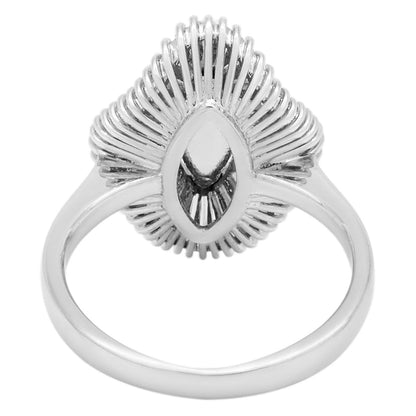 Exclusive 14K White Gold 1.38 Carat Marquis Diamond Ring — 3.5 — Back View