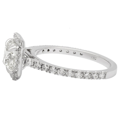 Exclusive 18K White Gold 1.18 Carat Radiant Cut Diamond Ring — 4 — Side View