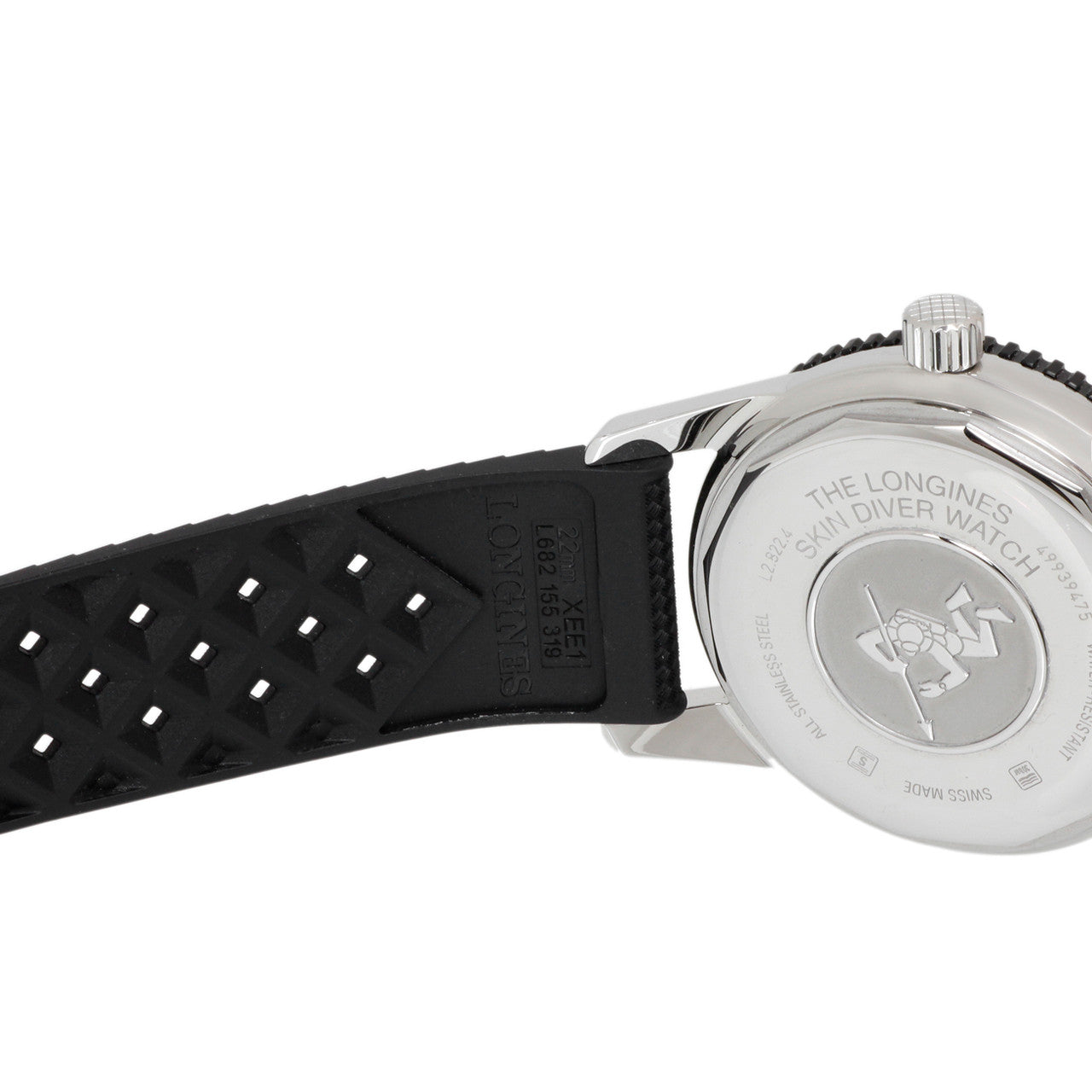Exclusive Longines Stainless Steel Heritage Skin Diver L2.822.4.56.9 — Top View