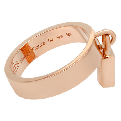 Exclusive Hermes 18K Rose Gold Medium Clochette Ring — Back View