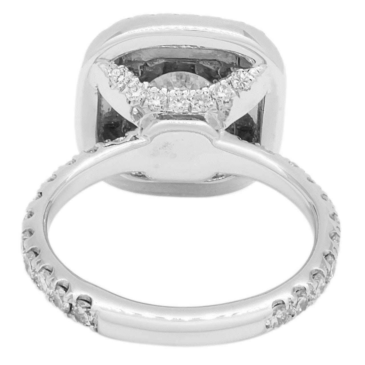Exclusive 18K White Gold 1.38 Carat Diamond Ring — 3.5 — Back View