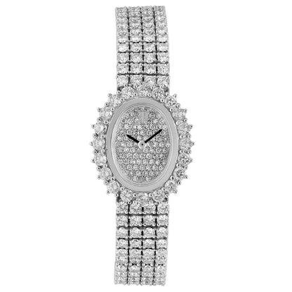 Exclusive Audemars Piguet 18K White Gold Diamond Vintage Ladies Watch — Front View