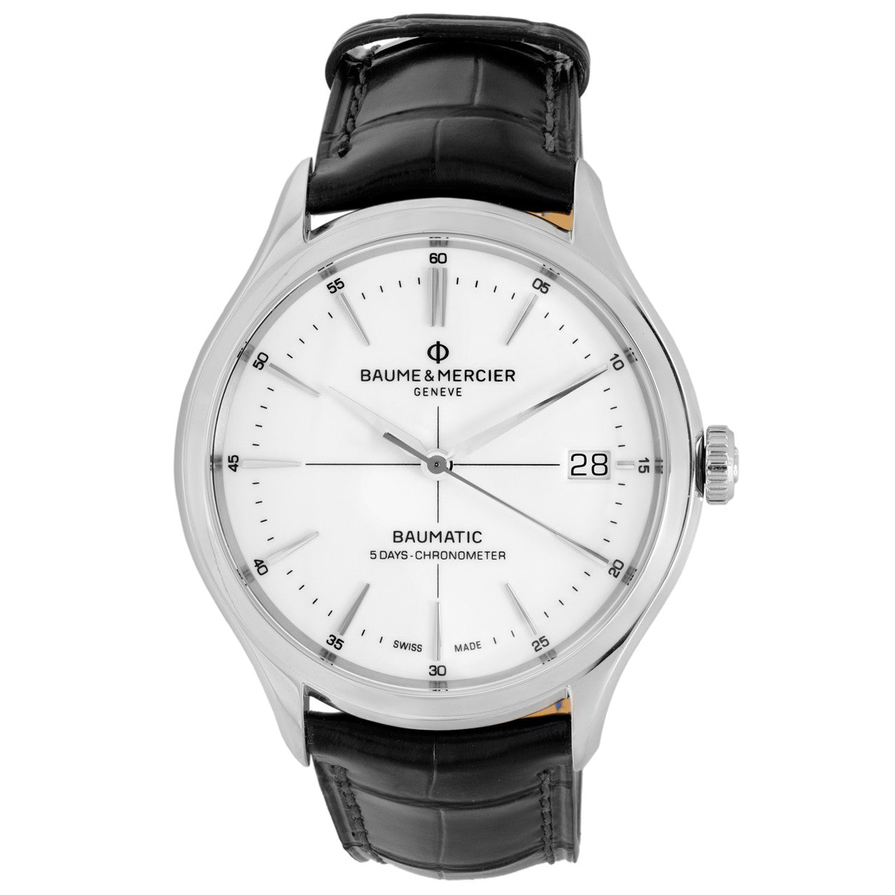 Exclusive Baume & Mercier Clifton Baumatic M0A10436 — Front View