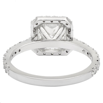 Exclusive 18K White Gold 1.18 Carat Radiant Cut Diamond Ring — 4 — Back View