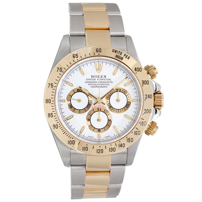 Exclusive Rolex 18K Yellow Gold & Stainless Steel Cosmograph Daytona 16523 — Front View