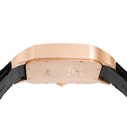 Exclusive Cartier 18K Rose Gold Santos Dumont Power Reserve W2020067 — Back View