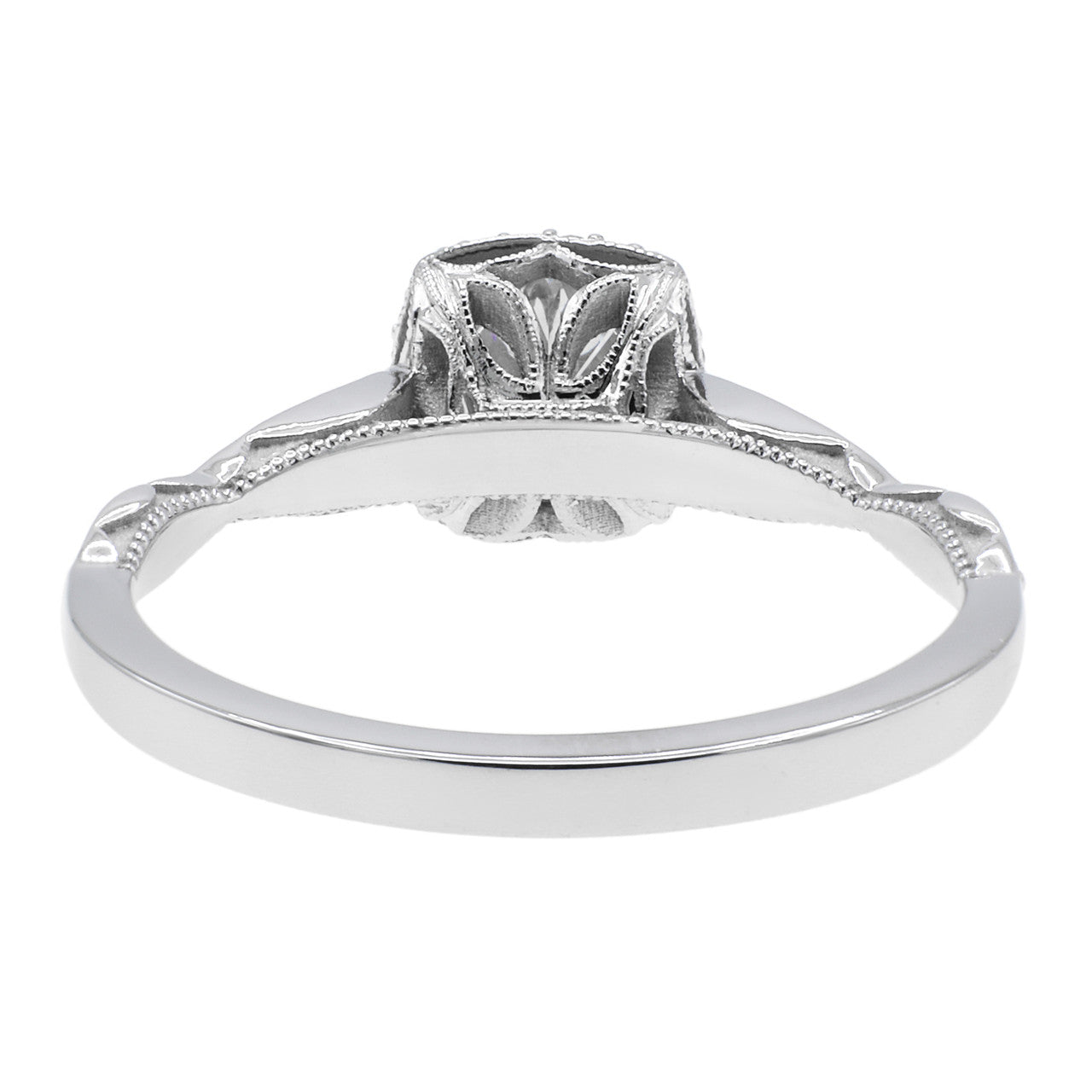 Exclusive Tacori 18K White Gold 0.92 Carat Diamond Ring — 7 — Back View