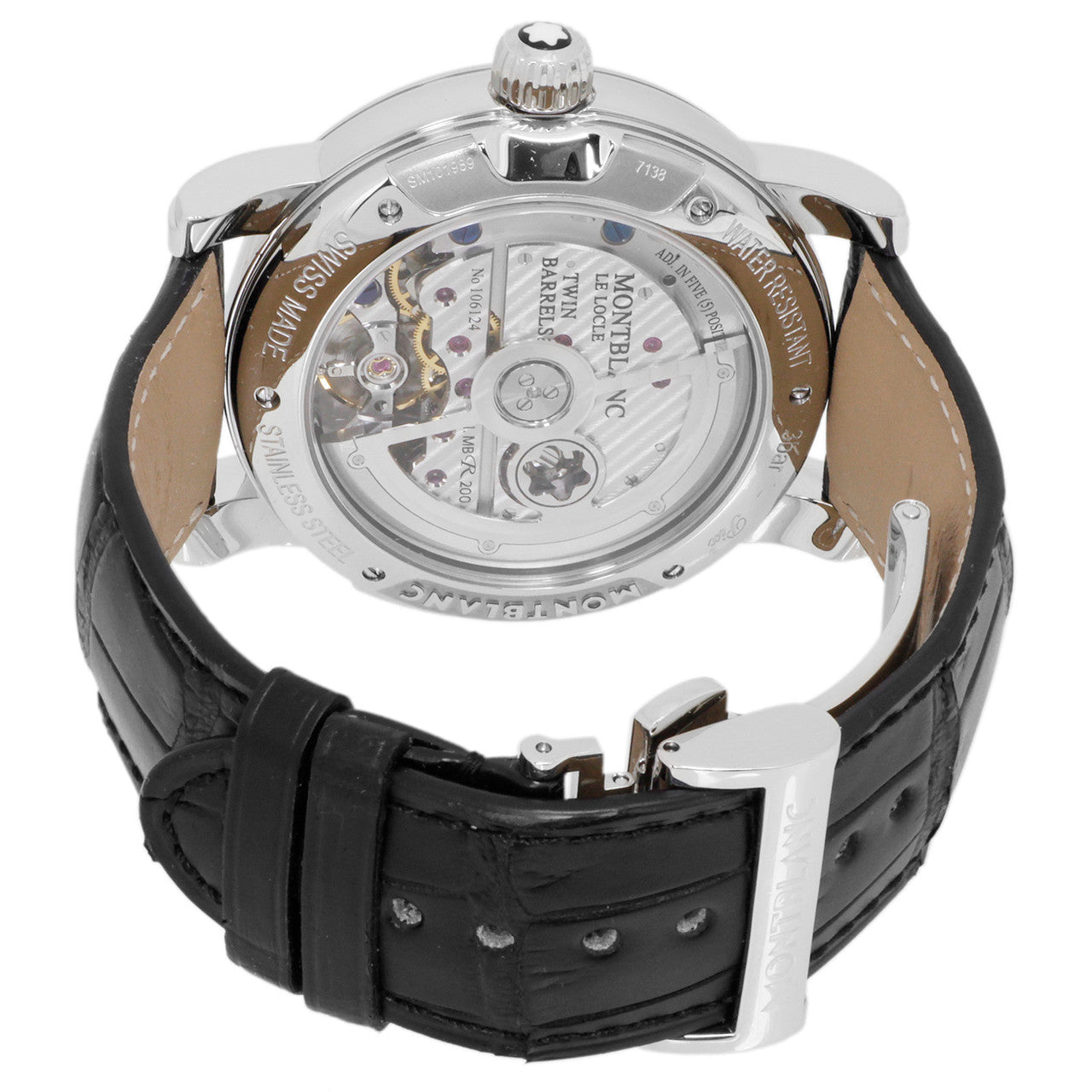 Exclusive Montblanc Stainless Steel  Nicolas Rieussec Chronograph 106595 — Detail View