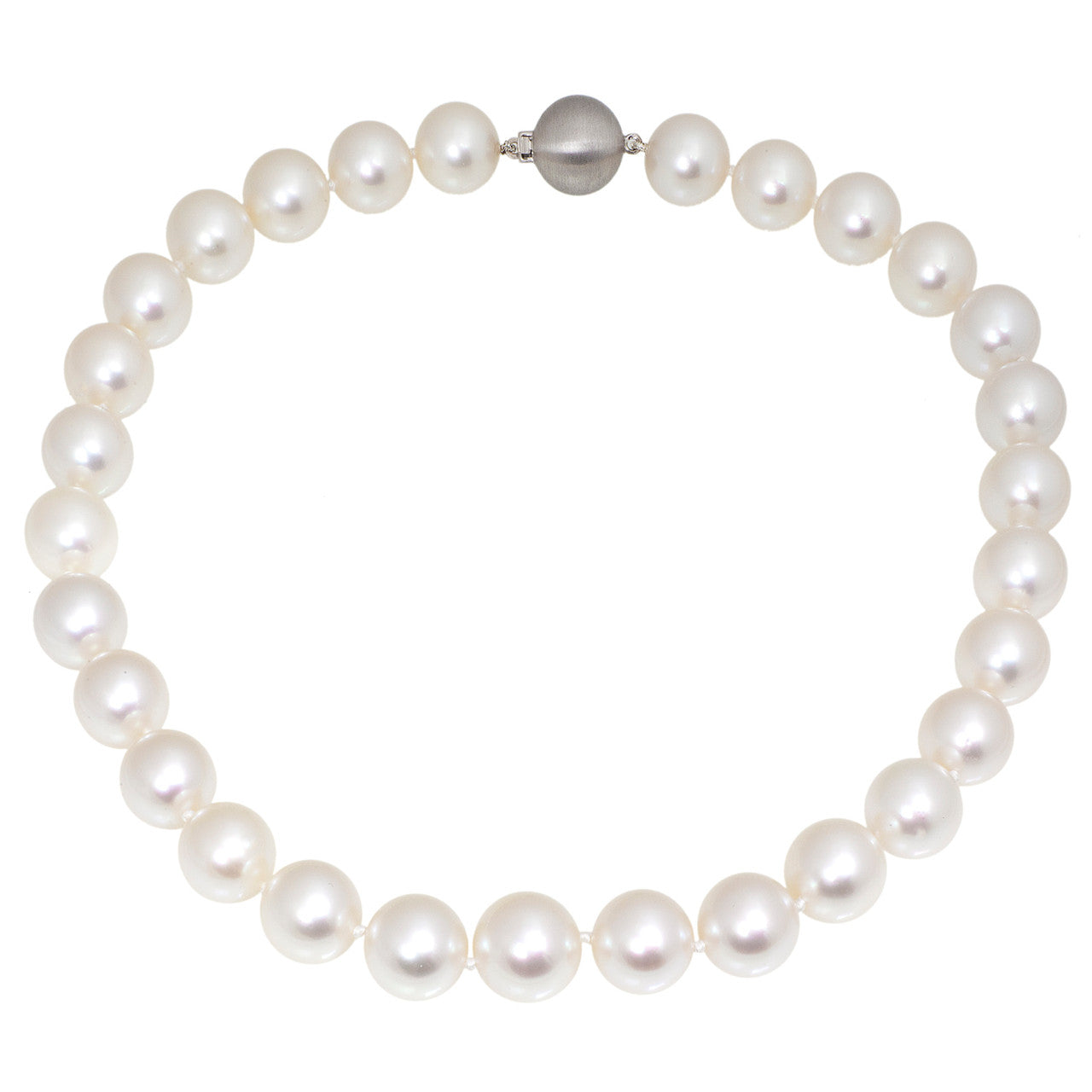 Exclusive 18" South Sea Pearl 18K White Gold Necklace — Front View