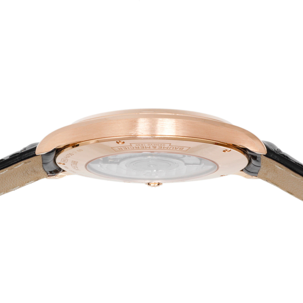 Exclusive Baume & Mercier 18K Rose Gold Clifton Automatic M0A10104 — Detail View