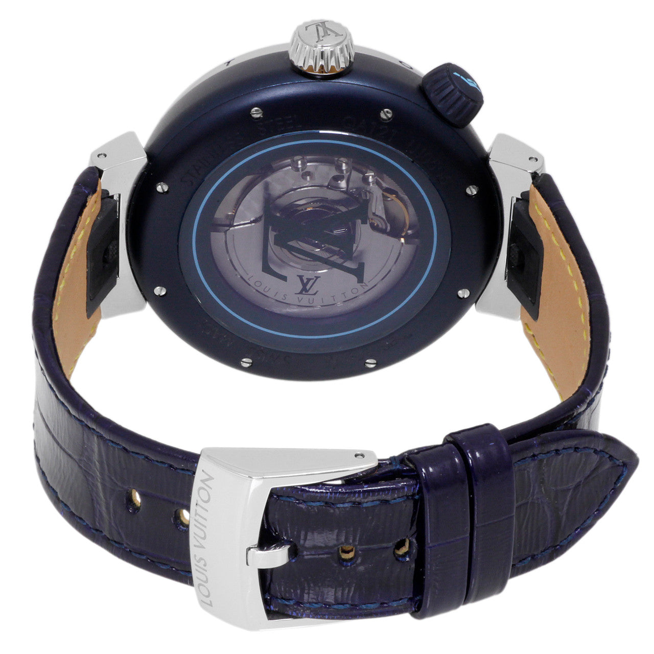 Exclusive Louis Vuitton Stainless Steel Tambour Street Diver — Lifestyle View