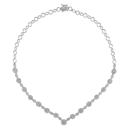 Exclusive 18K White Gold 5.04 Carat Diamond Necklace — Side View