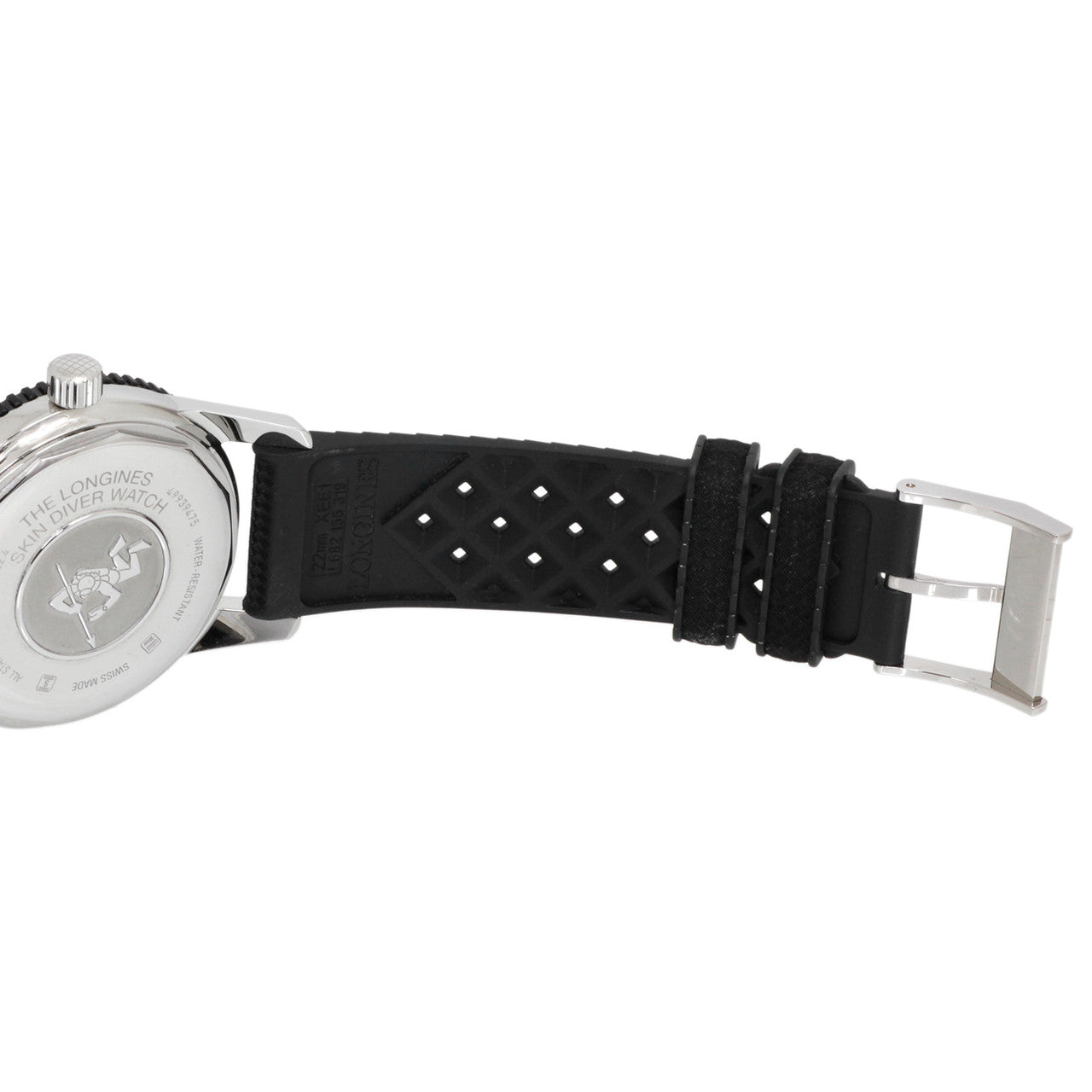 Exclusive Longines Stainless Steel Heritage Skin Diver L2.822.4.56.9 — Side View