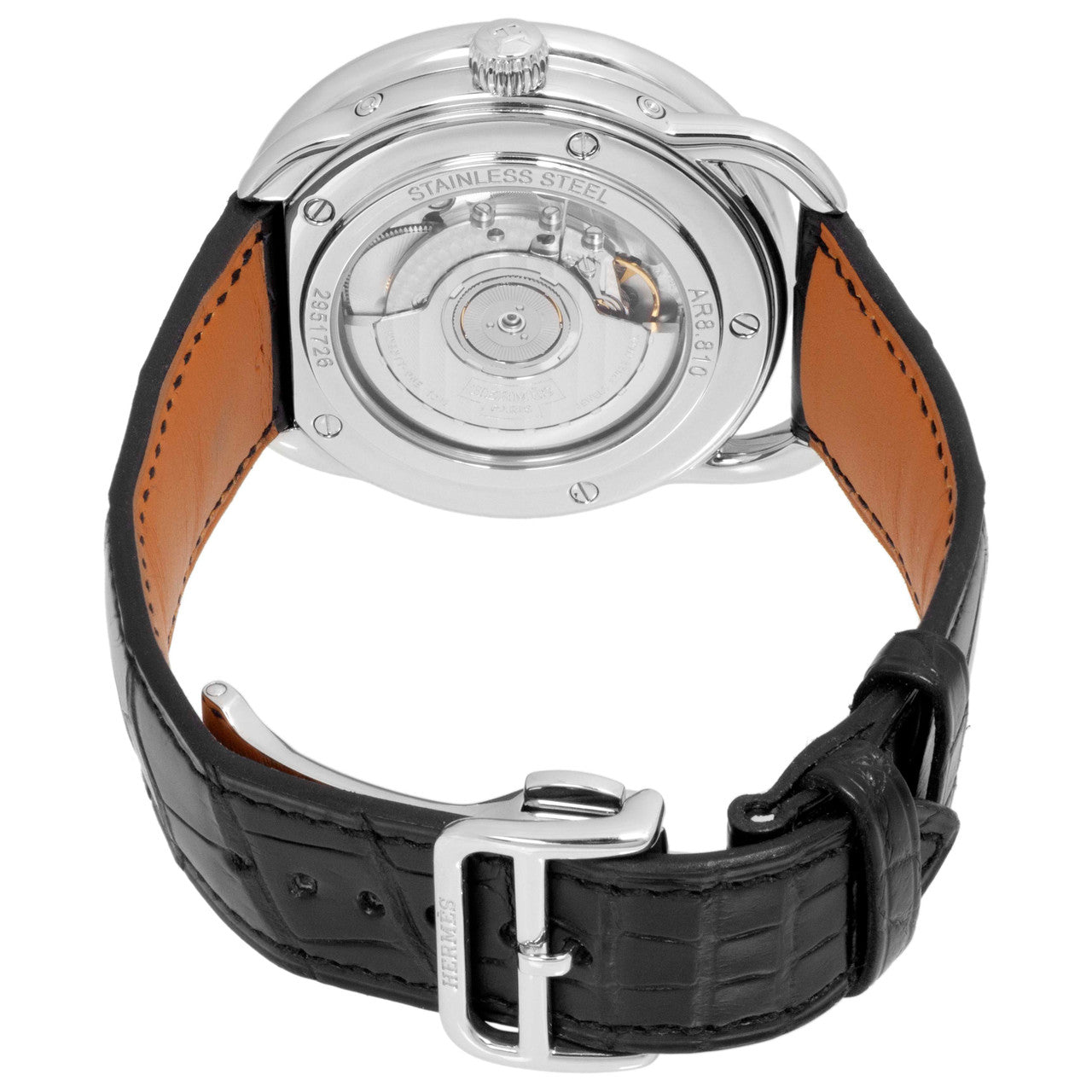 Exclusive Hermes Stainless Steel 43mm Arceau Grande Lune W036756WW00 — Side View
