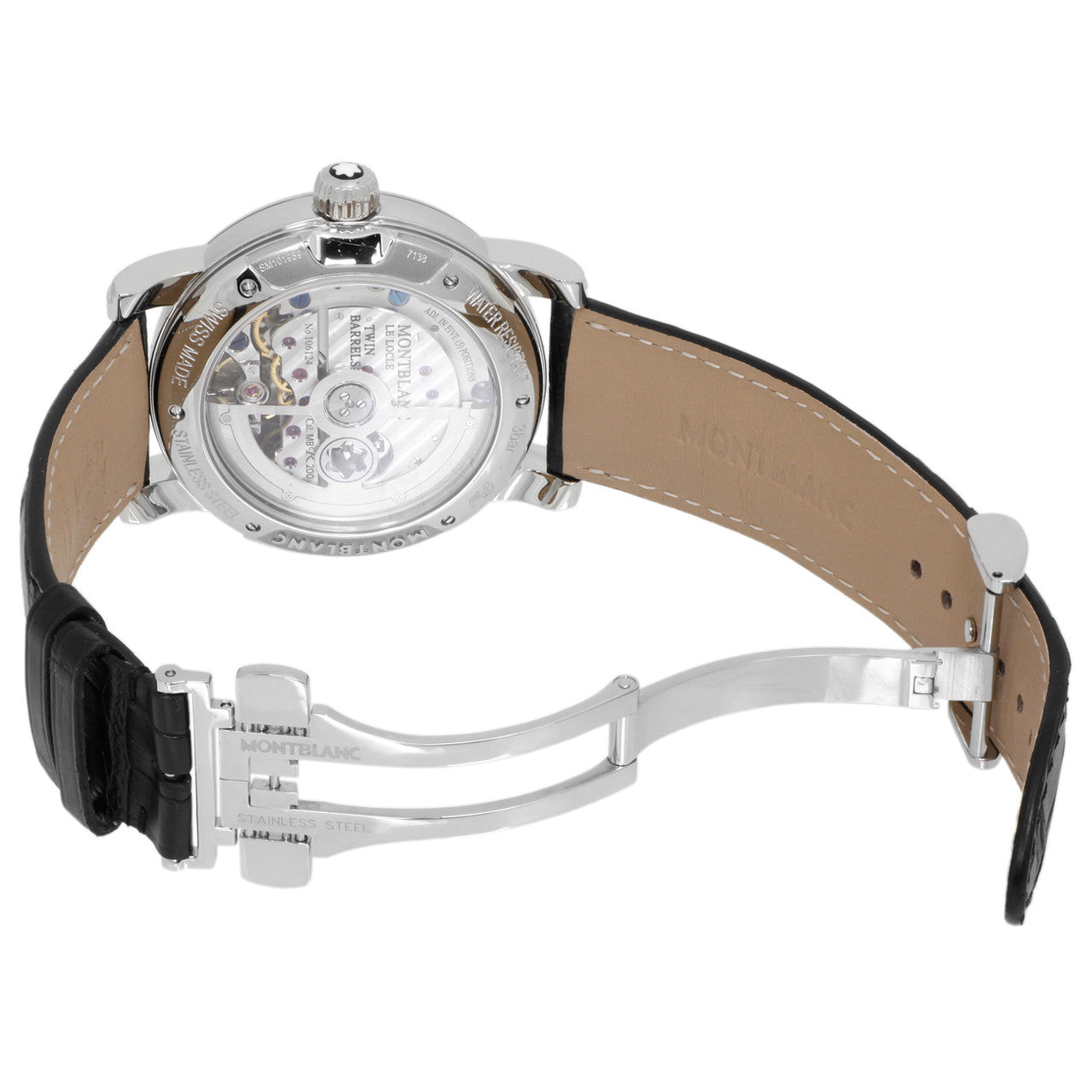 Exclusive Montblanc Stainless Steel  Nicolas Rieussec Chronograph 106595 — Top View