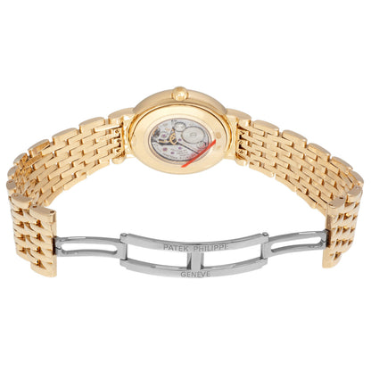 Exclusive Patek Philippe 18K Yellow Gold & Diamond Calatrava Moonphase Ladies Watch 4958-1J — Back View