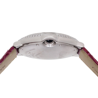 Exclusive Cartier 18K White Gold Diamond Ballon Bleu 36mm Automatic Watch WE900651 — Back View