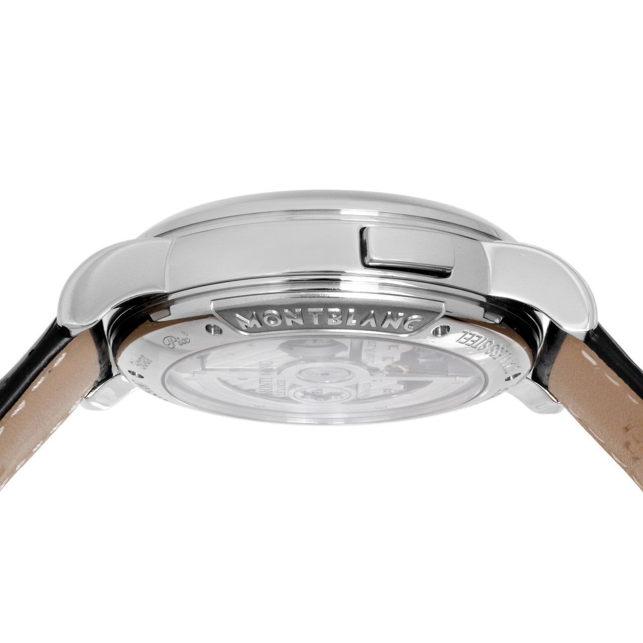 Exclusive Montblanc Stainless Steel  Nicolas Rieussec Chronograph 106595 — Side View