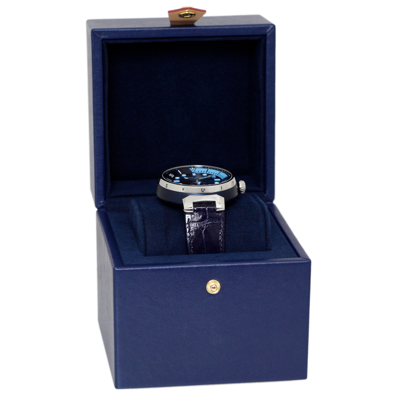 Exclusive Louis Vuitton Stainless Steel Tambour Street Diver — Back View