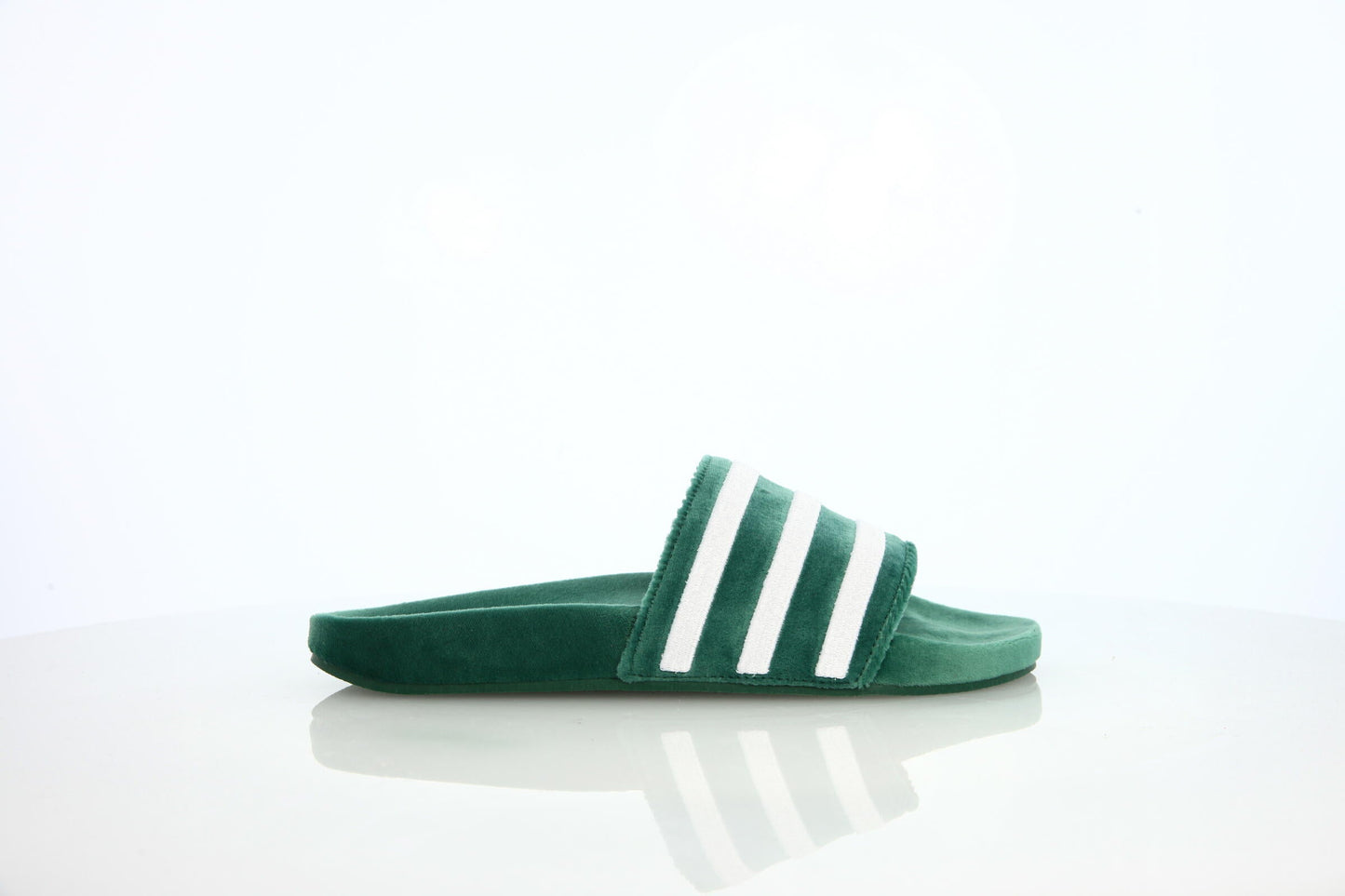 Exclusive adidas Originals Adilette "Collegiate Green" — 3.5 — Front View