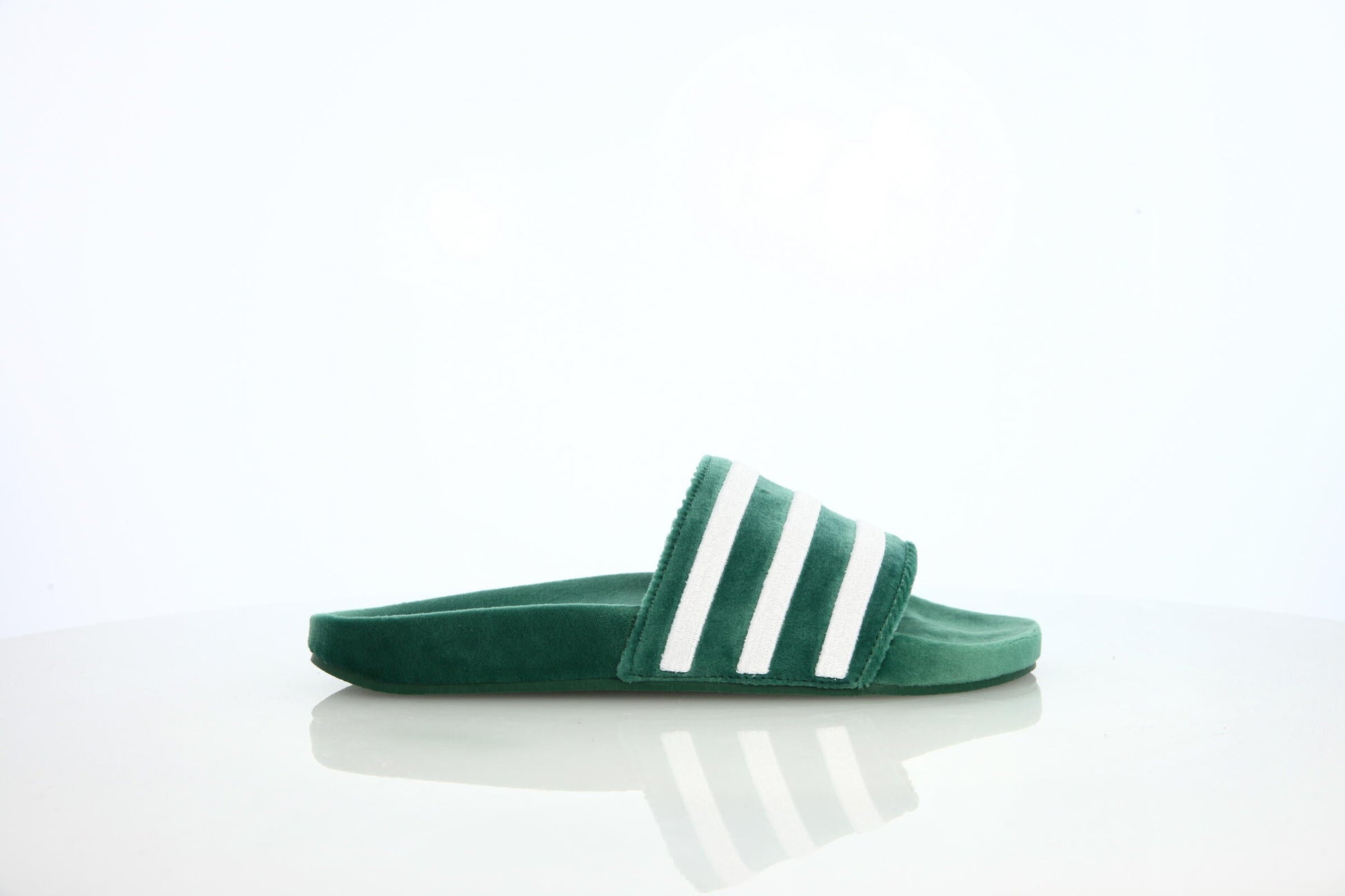 Exclusive adidas Originals Adilette "Collegiate Green" — 3.5 — Front View