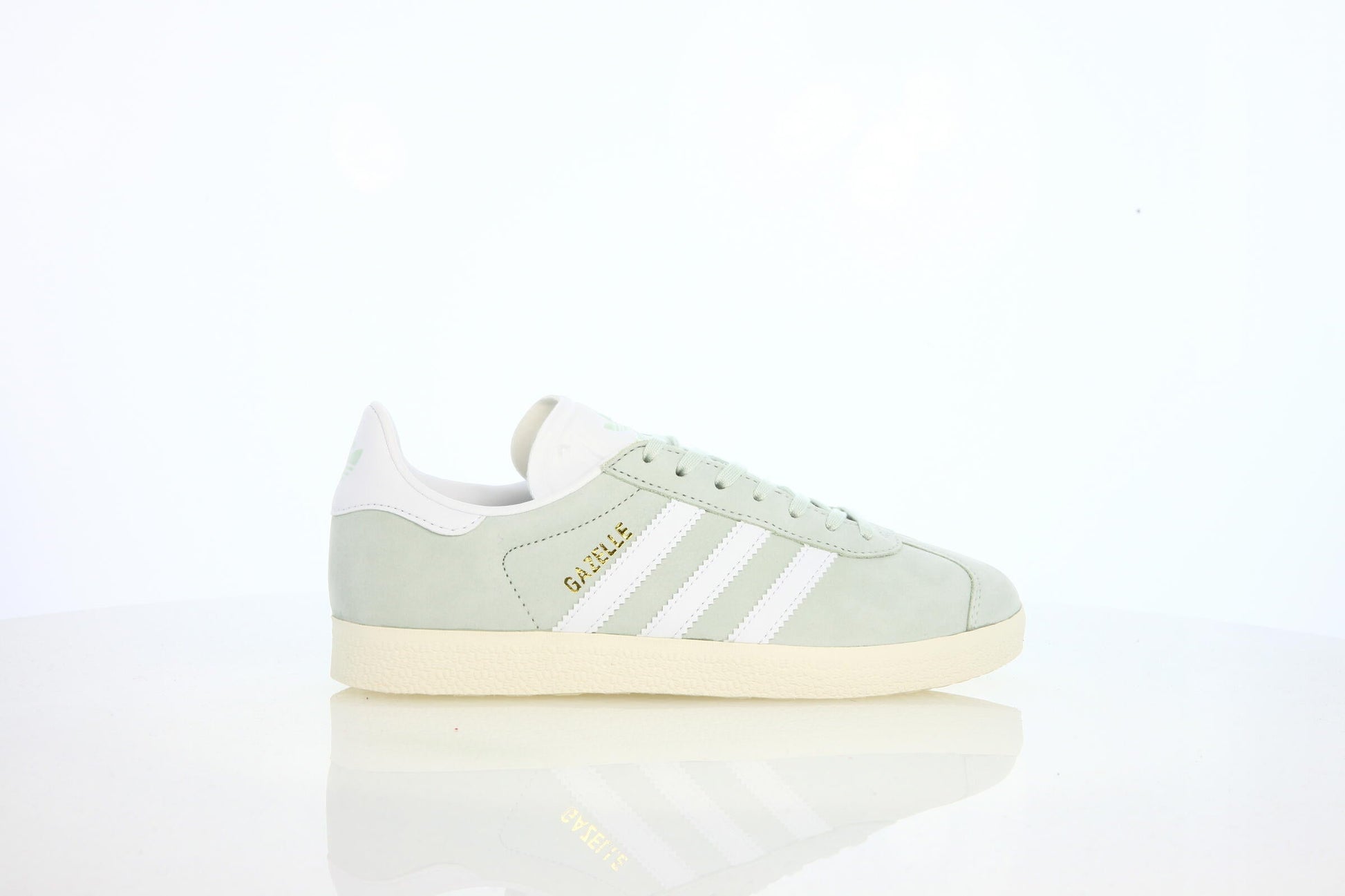 Exclusive adidas Originals WMNS Gazelle "Linen Green" — 3 — Front View