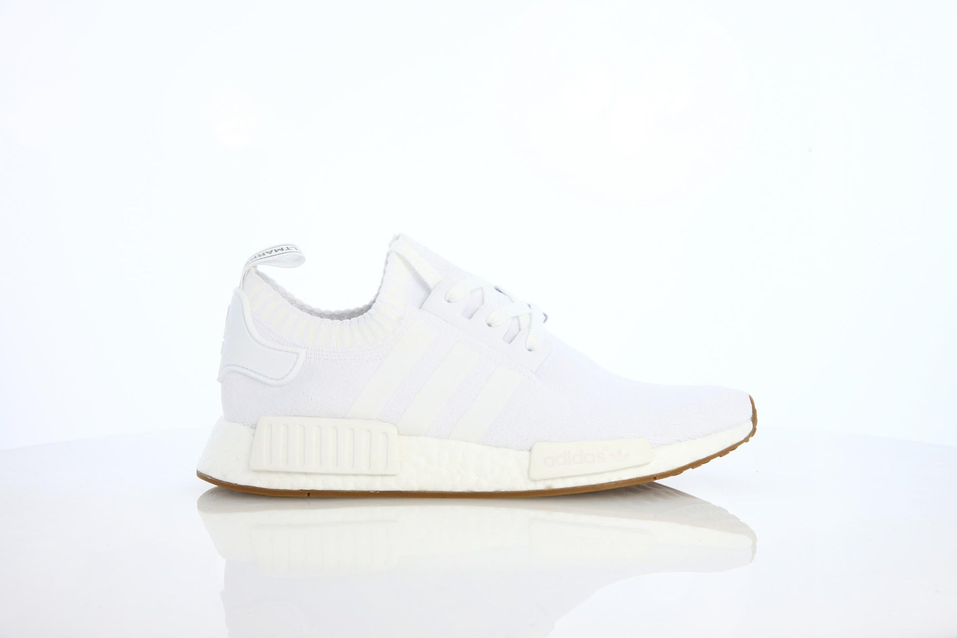 Exclusive adidas Originals Nmd R1 Original Boost Runner Primeknit "White Gum" — 3.5 — Front View