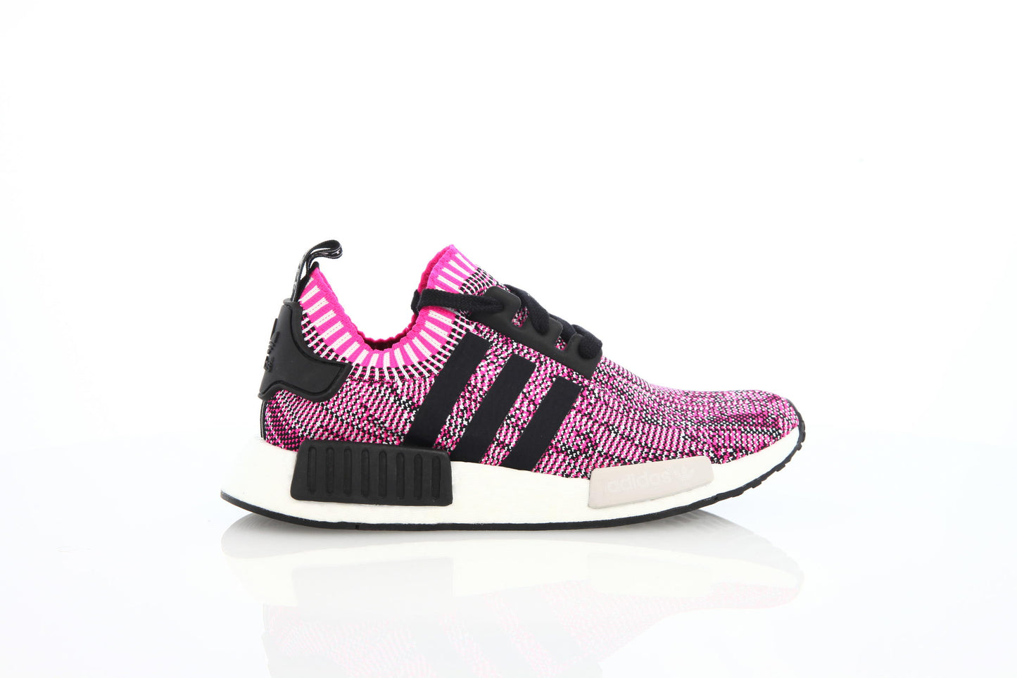 Exclusive adidas Originals Nmd R1 Boost Runner W Primeknit "Shock Pink" — 3 — Front View