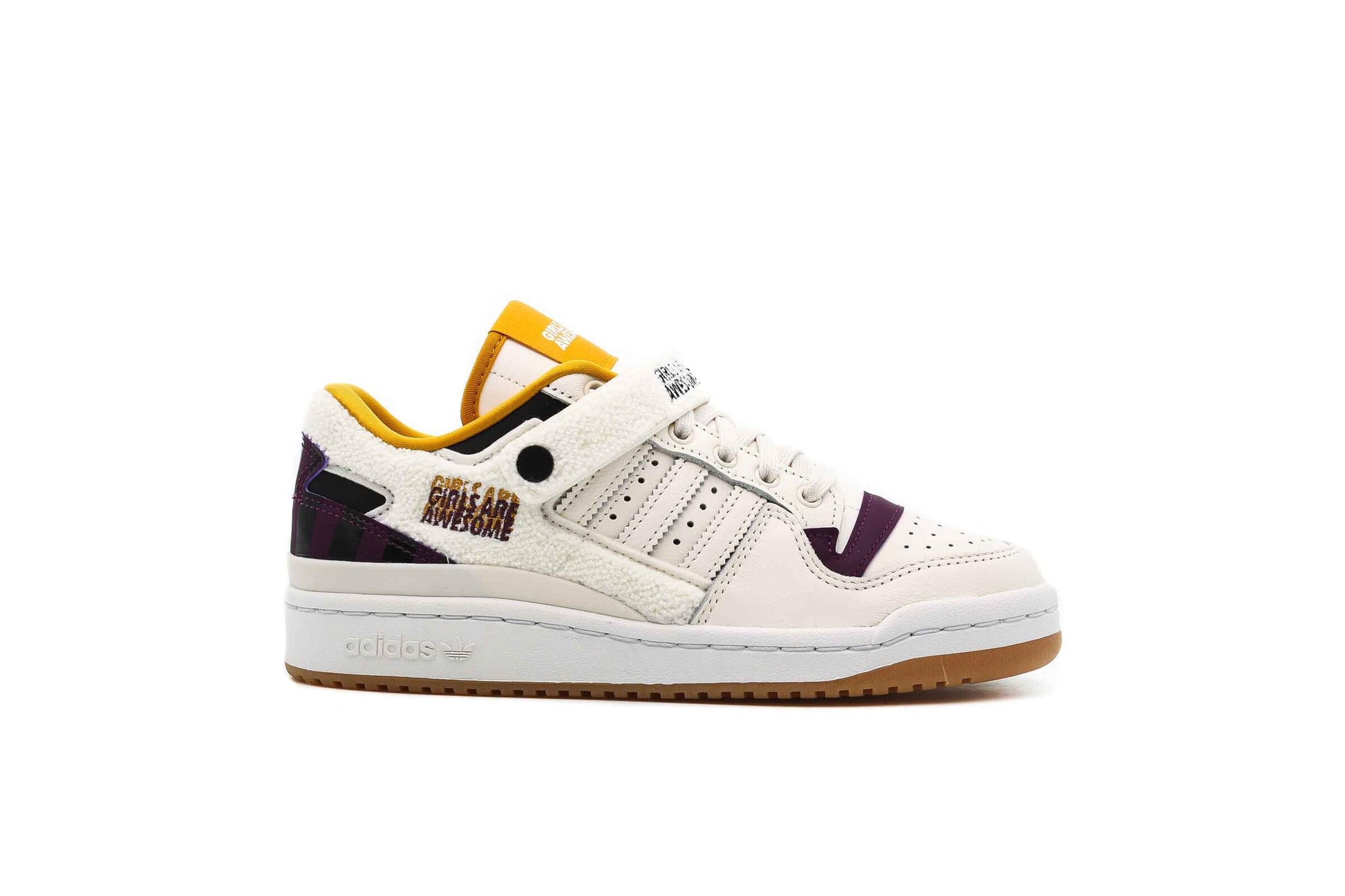 Exclusive adidas Originals GIRLS ARE AWESOME FORUM LOW W "CHALK WHITE" — 3 — Front View