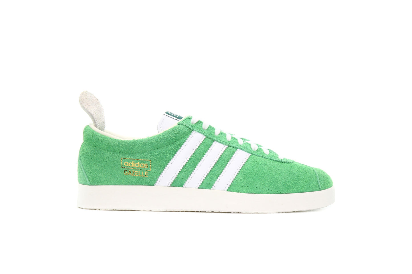 Exclusive adidas Originals GAZELLE VINTAGE "LIME" — 3.5 — Front View