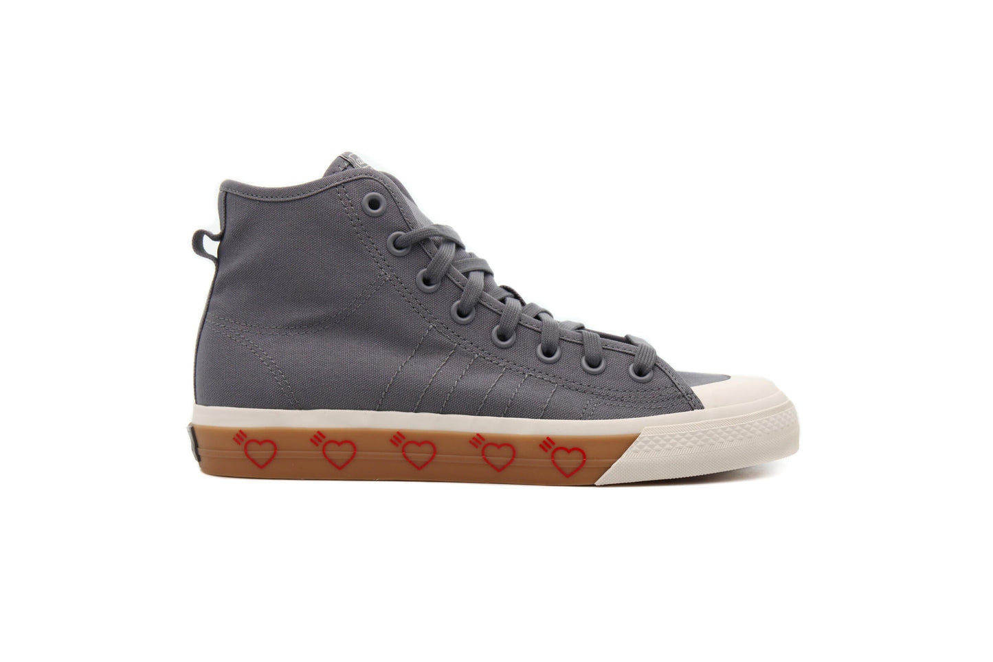 Exclusive adidas Originals NIZZA HI HUMAN MADE "GREYFIVE" — 3.5 — Front View