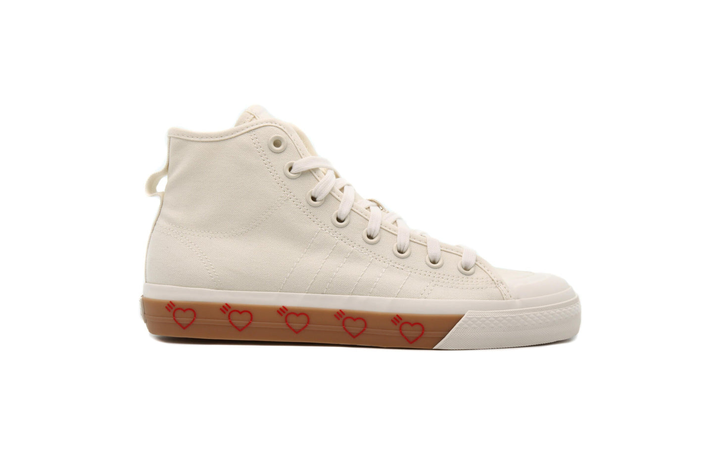 Exclusive adidas Originals NIZZA HI HUMAN MADE "WHITE" — 3.5 — Front View