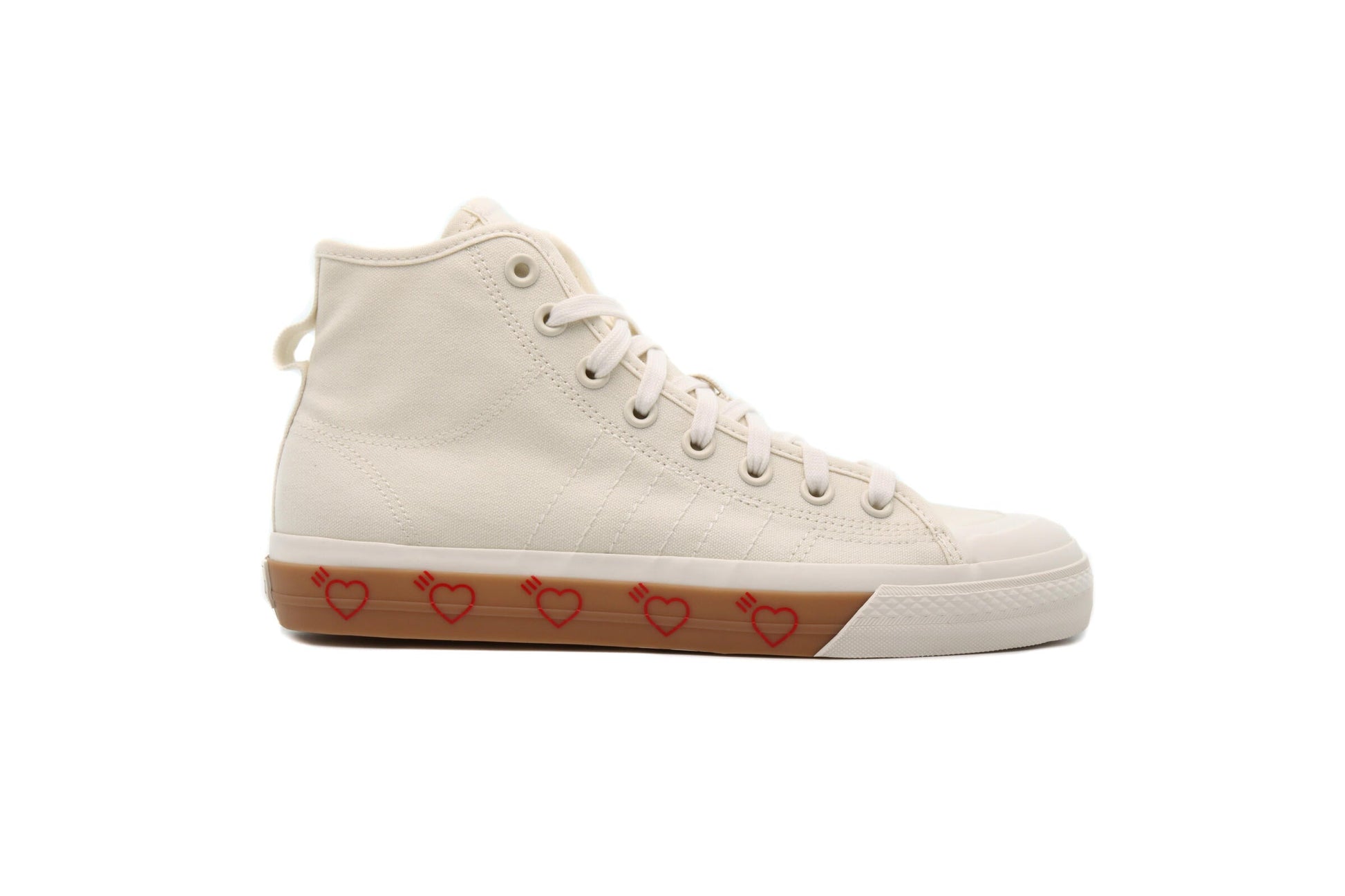 Exclusive adidas Originals NIZZA HI HUMAN MADE "WHITE" — 3.5 — Front View