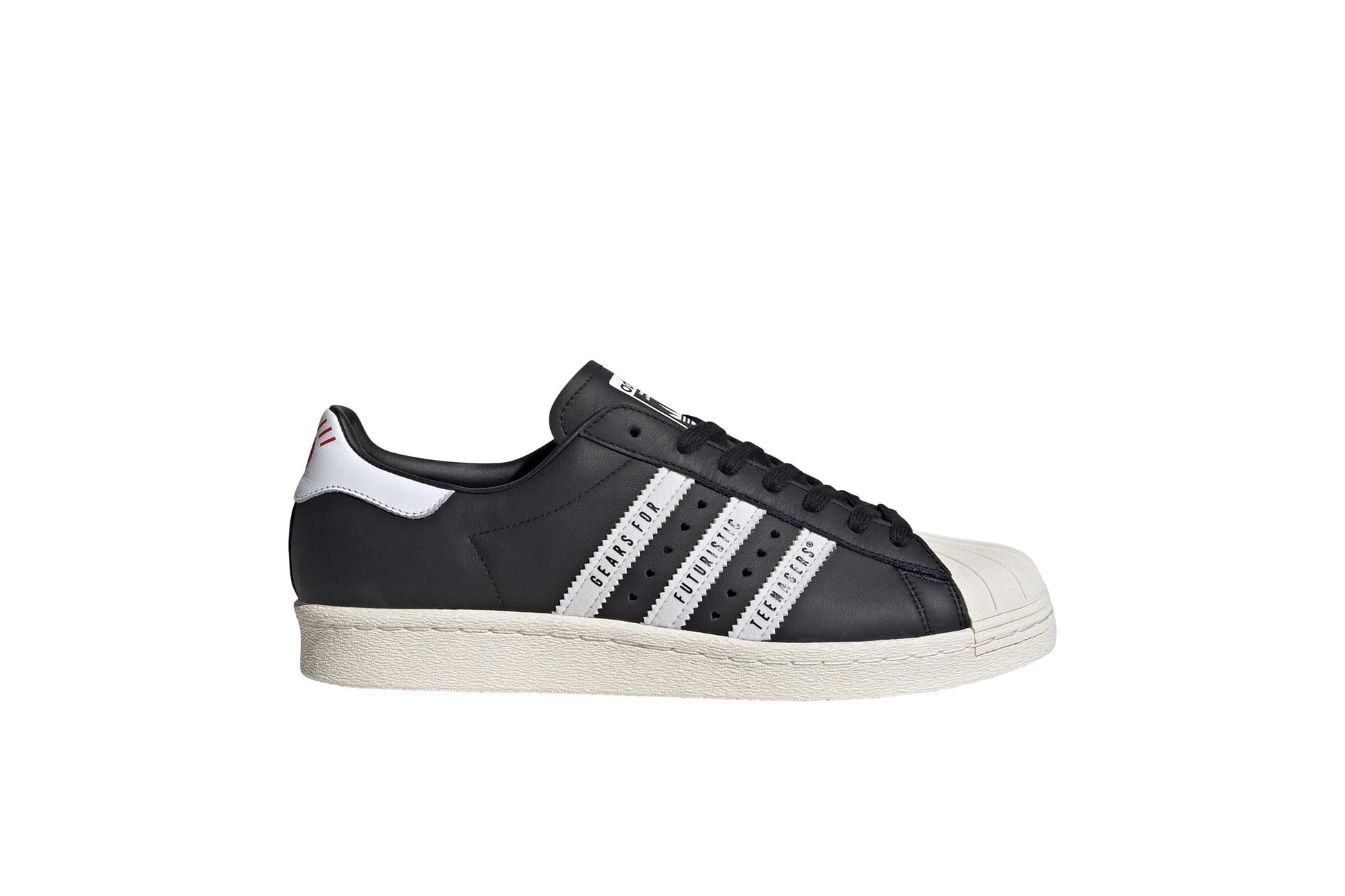 Exclusive adidas Originals SUPERSTAR 80s HUMAN MADE "CORE BLACK" — 3.5 — Front View