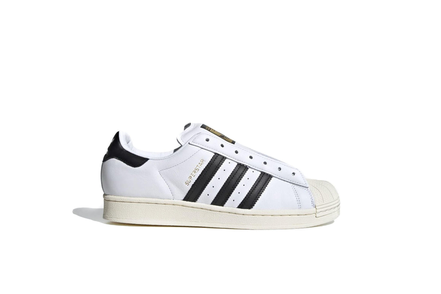 Exclusive adidas Originals SUPERSTAR LACELESS "White" — 3.5 — Front View