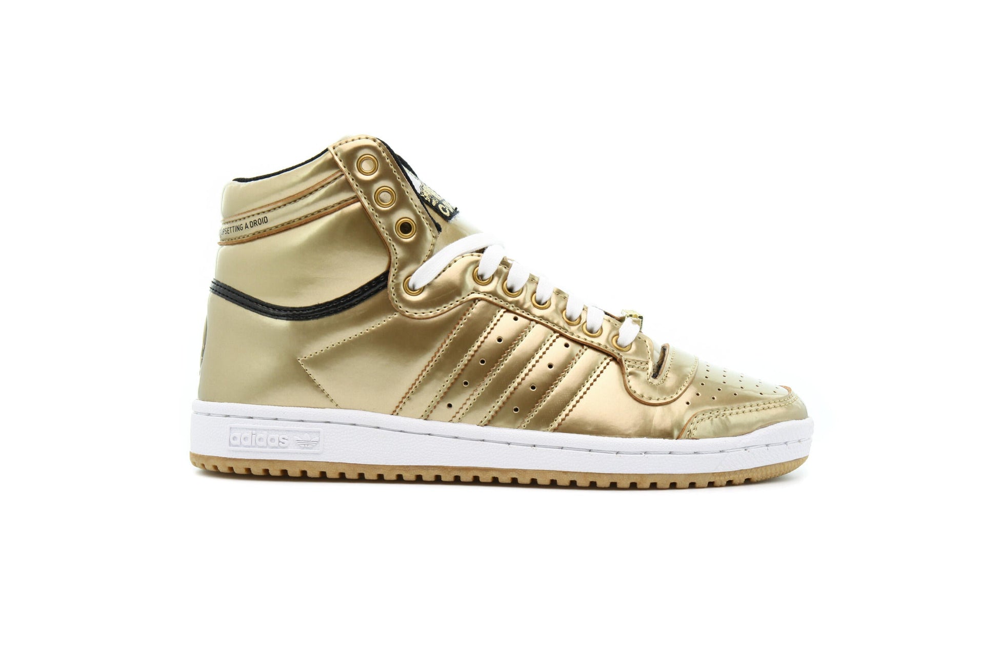 Exclusive adidas Originals x STAR WARS TOP TEN HI "C3PO" — 3.5 — Front View