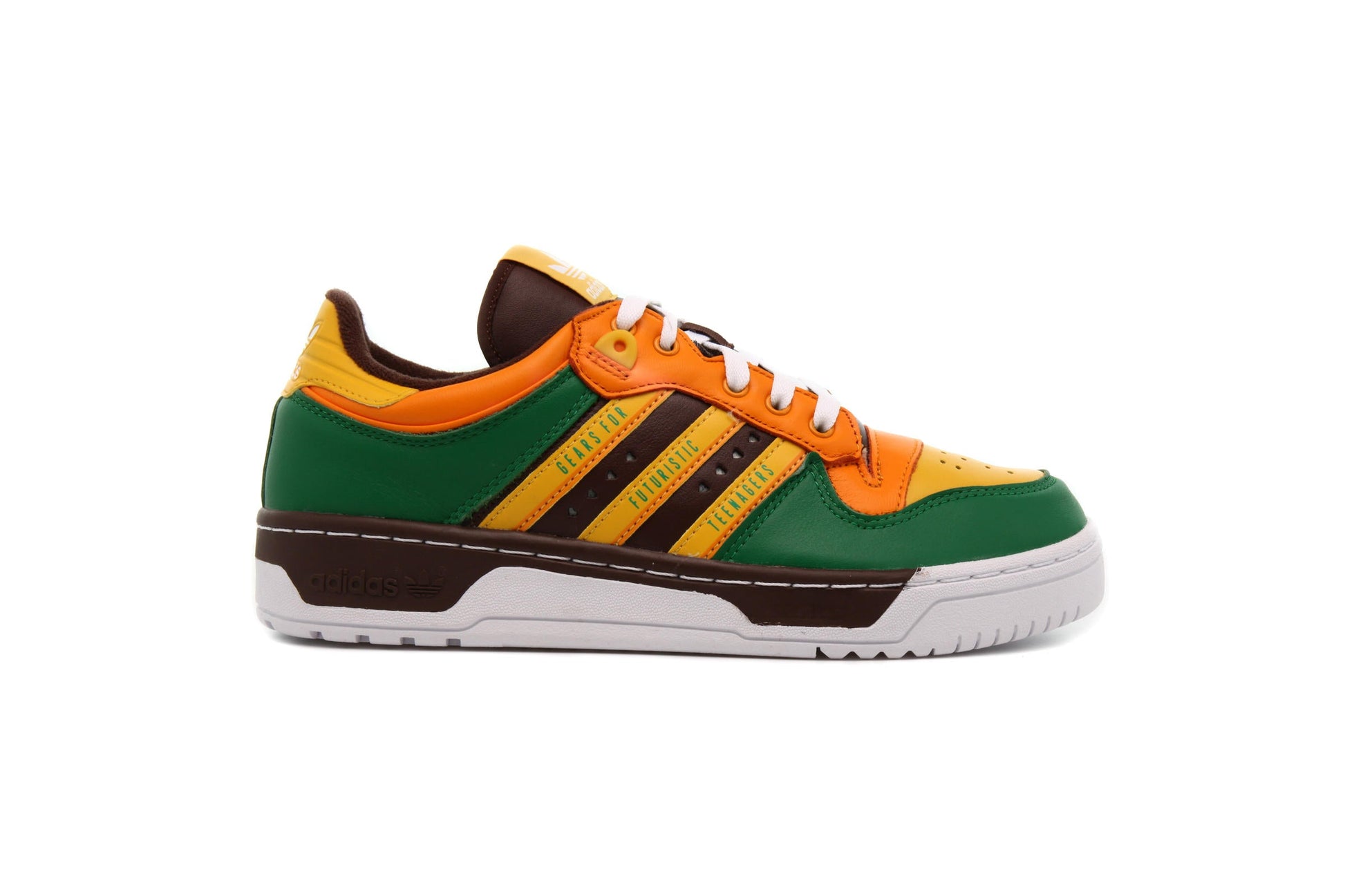 Exclusive adidas Originals x HUMAN MADE RIVALRY LOW "GREEN" — 3.5 — Front View