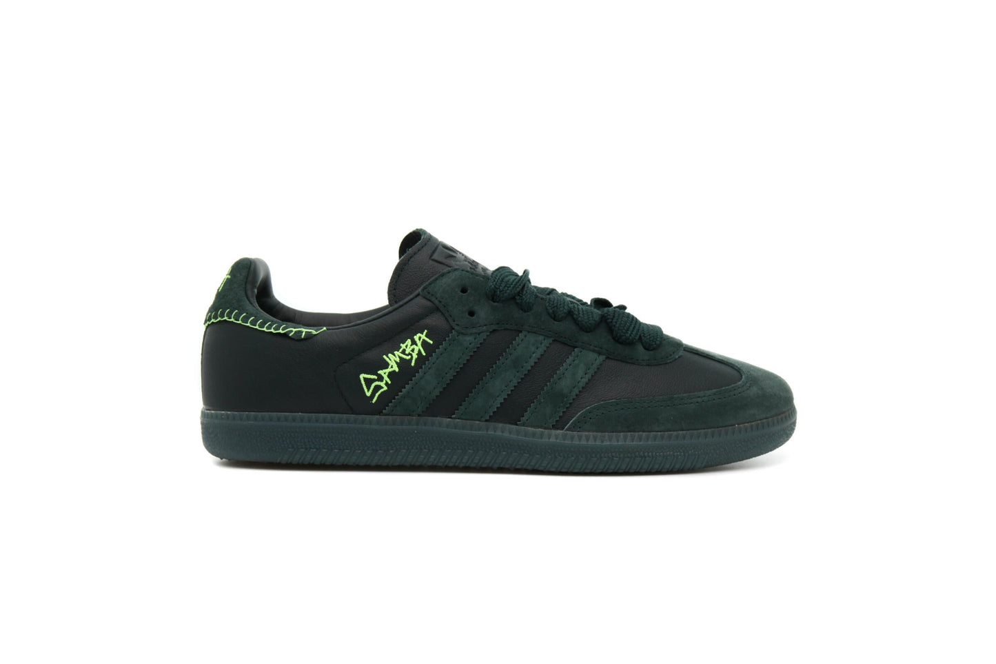 Exclusive adidas Originals x JONAH HILL SAMBA "GREEN NIGHT" — 3.5 — Front View