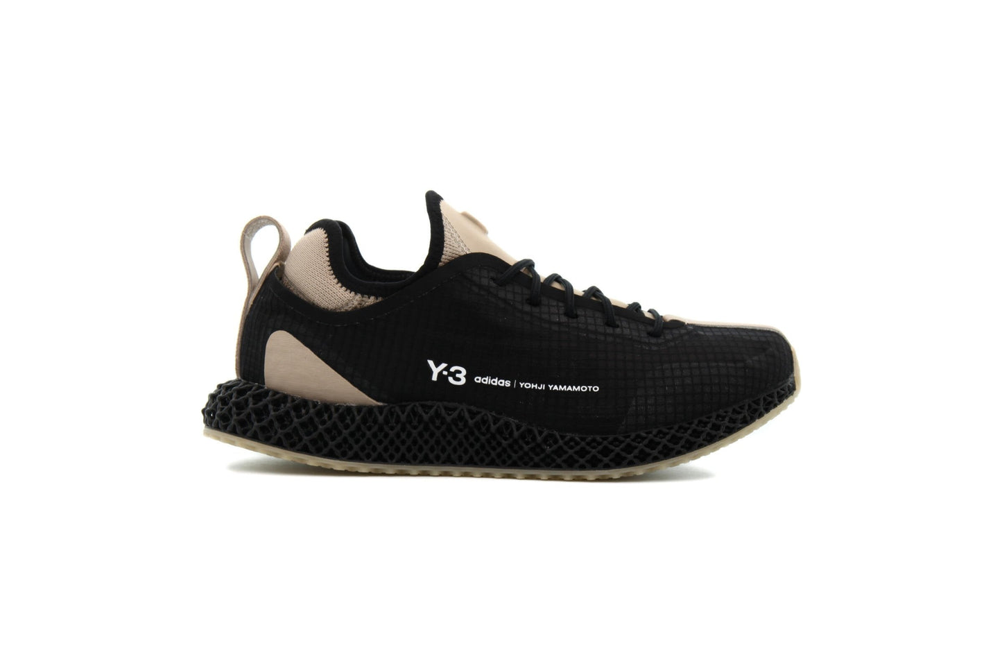 Exclusive adidas Originals Y-3 RUNNER 4D IO "BLACK" — 3.5 — Front View
