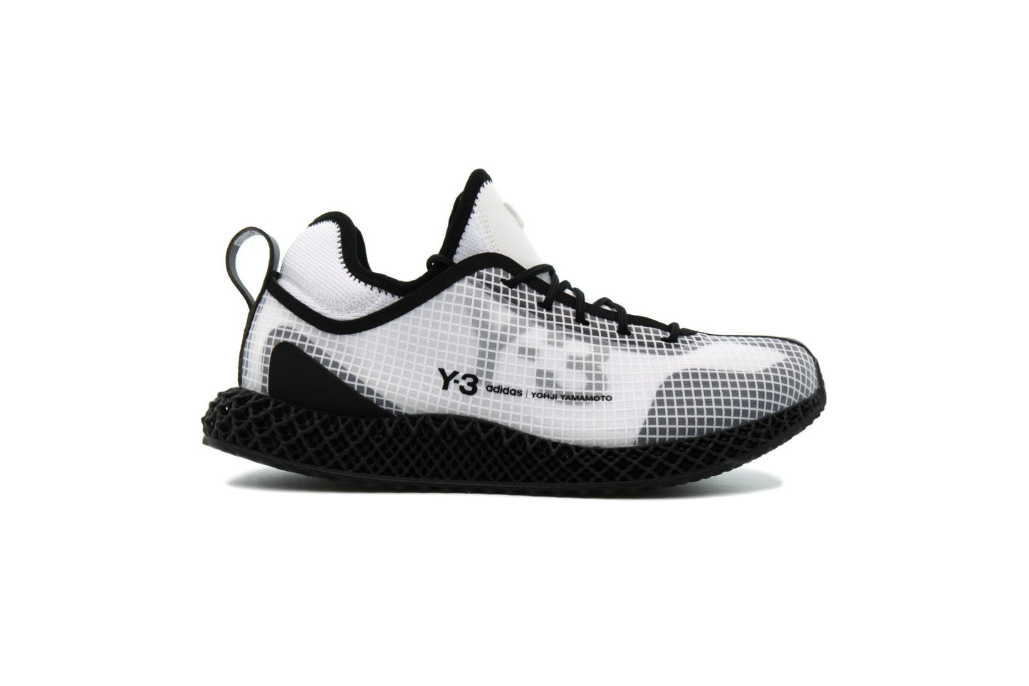 Exclusive adidas Originals Y-3 RUNNER 4D IO "WHITE" — 3.5 — Front View