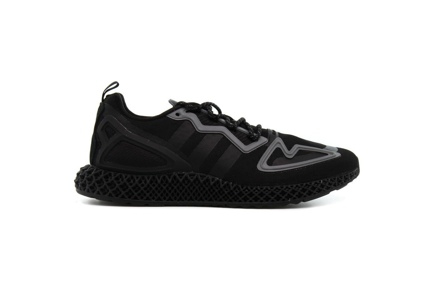 Exclusive adidas Originals ZX 2K 4D "CORE BLACK" — 3.5 — Front View