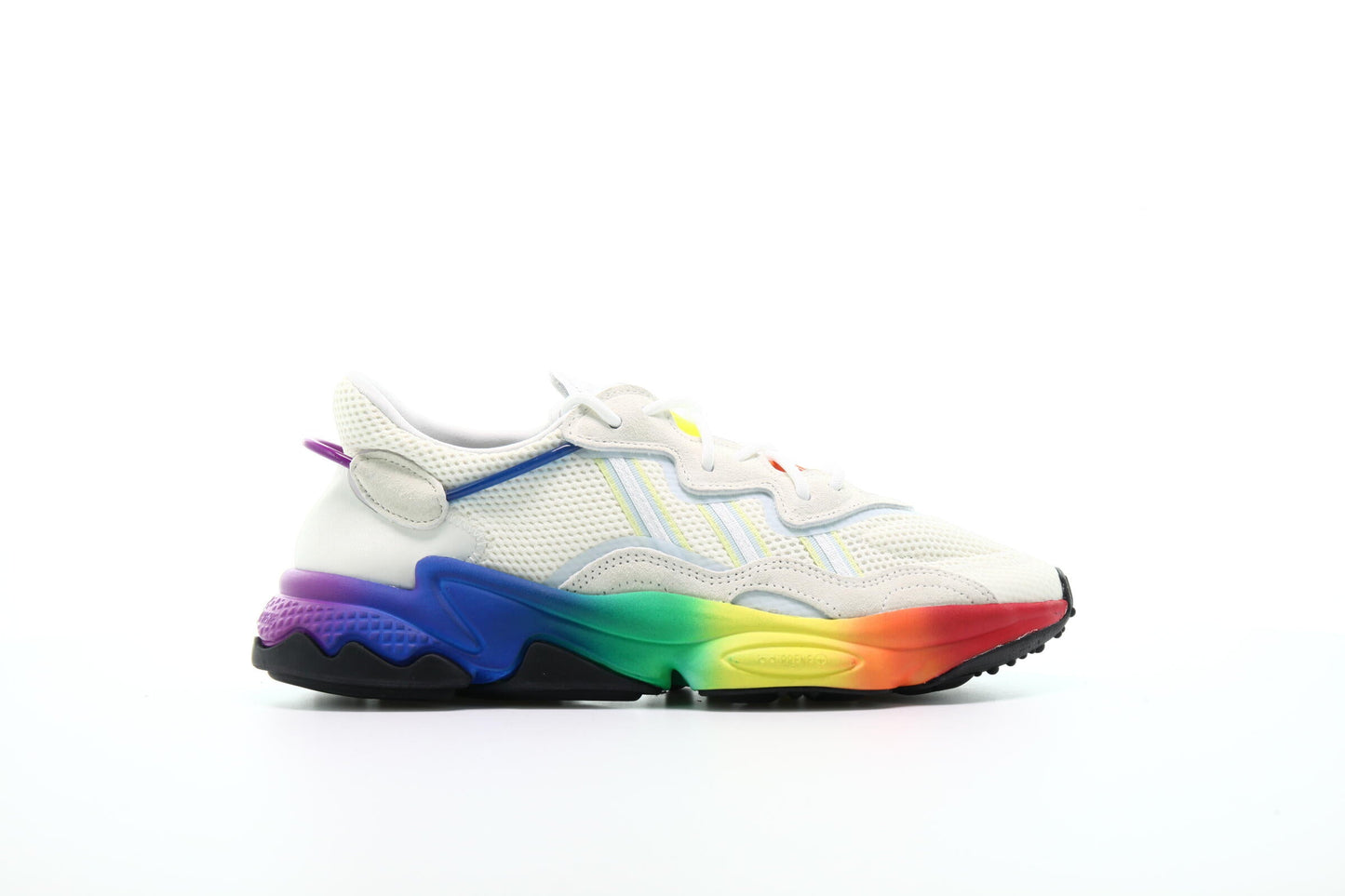 Exclusive adidas Originals Ozweego Pride "Off White" — 3.5 — Front View